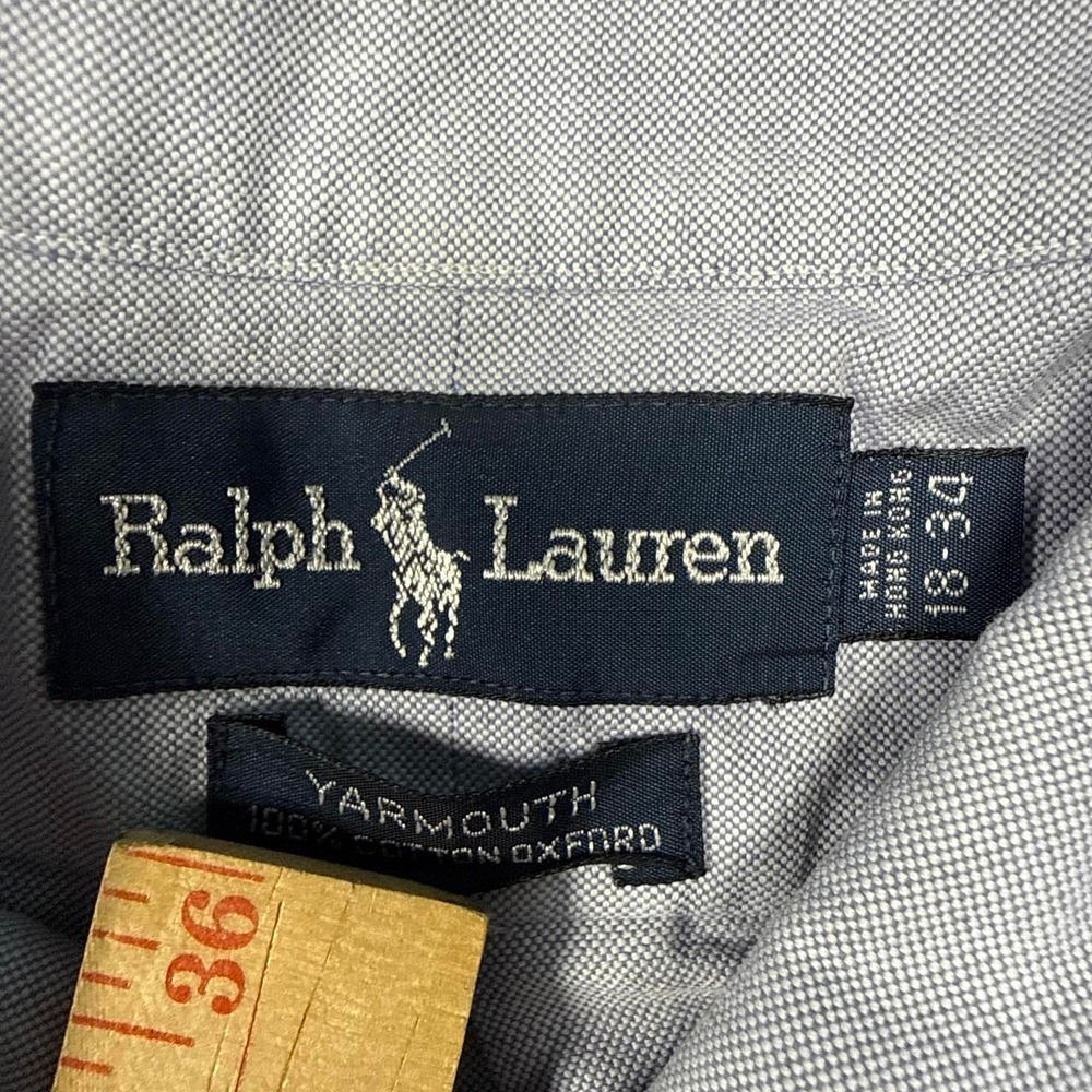 Vintage 90s Ralph Lauren Yarmouth blue oxford button-down shirt, 18-34 XL - Picture 3 of 5